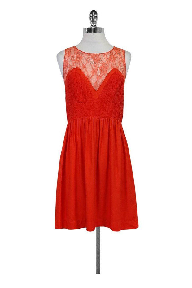 Current Boutique-Sandro - Orange Lace Dress Sz M