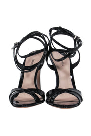 Current Boutique-Schutz - Black Patent Leather Wrap Ankle Strap Heels Sz 6