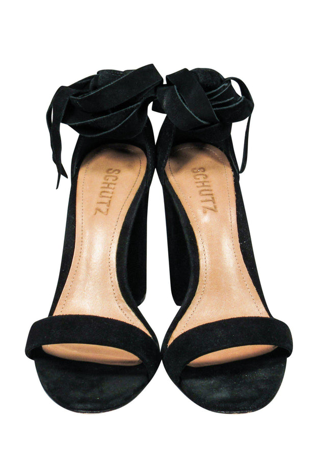 Current Boutique-Schutz - Black Suede Kelma Ankle Pumps Sz 8.5