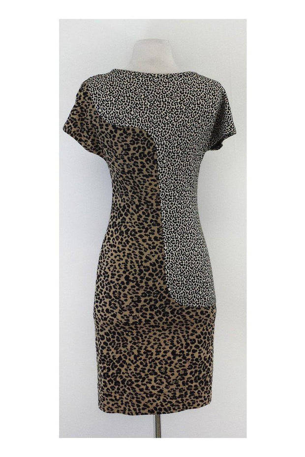 Current Boutique-Sea NY - Tan Black & White Leopard Print Dress Sz 0