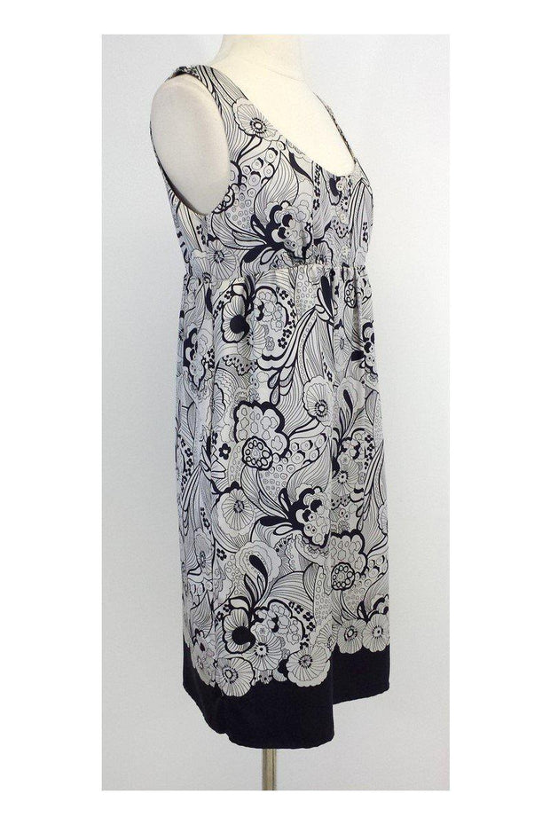 Current Boutique-See by Chloe - Gray & Black Print Silk Dress Sz 8