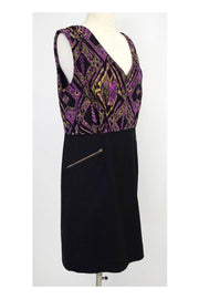 Current Boutique-Shoshanna - Black & Multicolor Silk Sleeveless Dress Sz 8