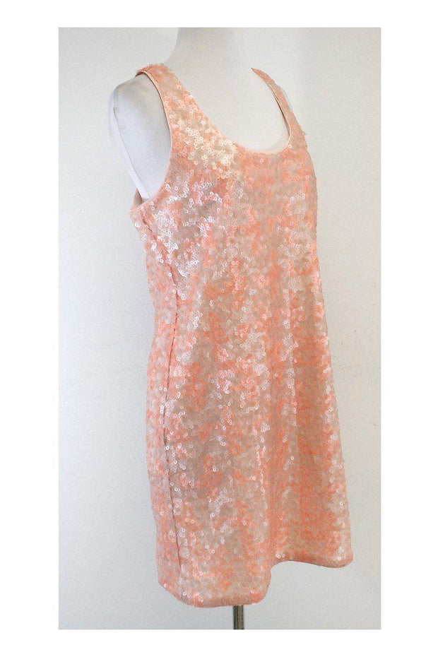 Current Boutique-Shoshanna - Coral & Peach Sequin Tank Dress Sz 8