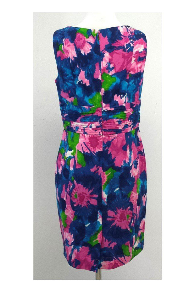 Current Boutique-Shoshanna - Pink, Blue & Green Floral Print Dress Sz 8
