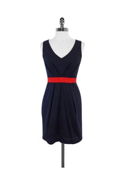Current Boutique-Shoshanna - Navy & Red Cotton Dress Sz 0