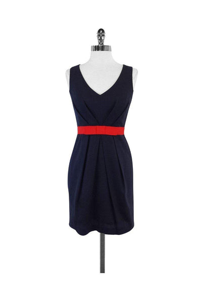 Current Boutique-Shoshanna - Navy & Red Cotton Dress Sz 0
