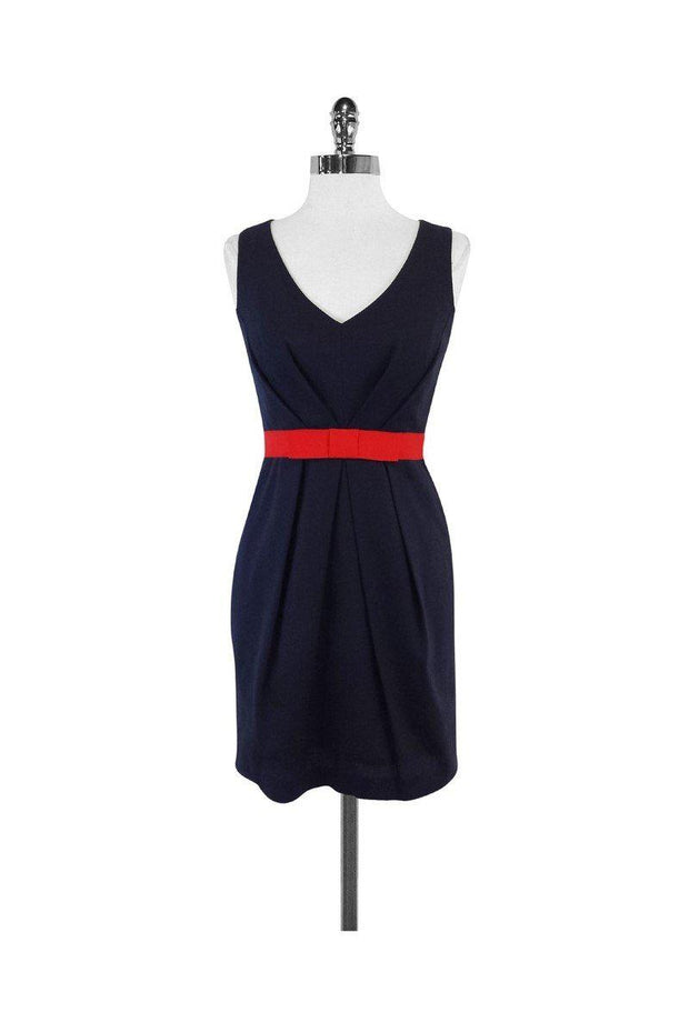 Current Boutique-Shoshanna - Navy & Red Cotton Dress Sz 0