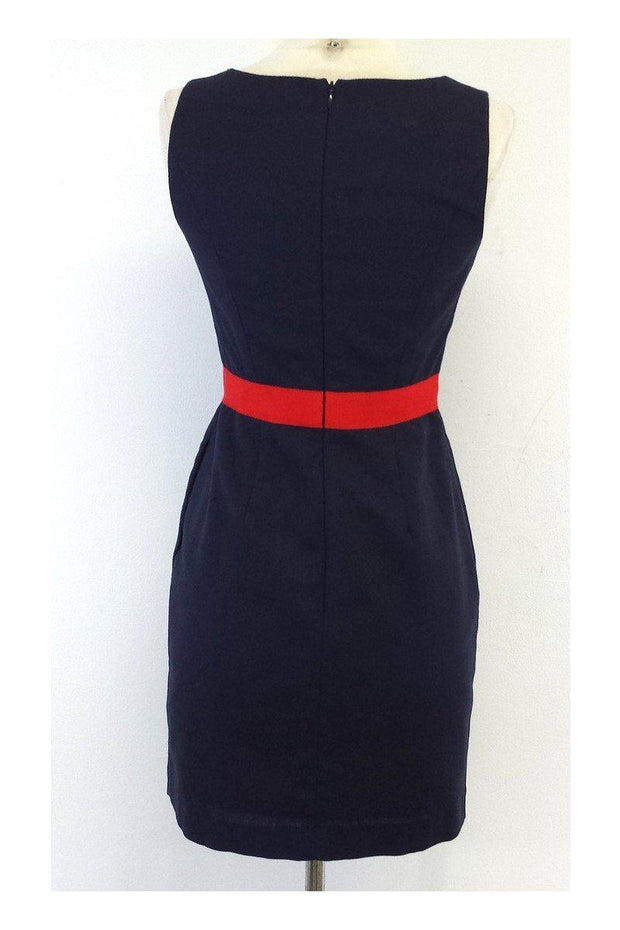 Current Boutique-Shoshanna - Navy & Red Cotton Dress Sz 0