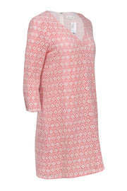 Current Boutique-Shoshanna – Red & White Lace V-Neck Dress Sz 10