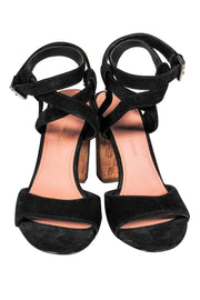 Current Boutique-Sigerson Morrison - Black Suede Cork Heels Sz 6.5