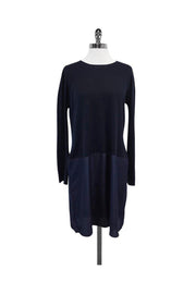 Current Boutique-Sportmax - Navy Wool Knit Dress Sz 14