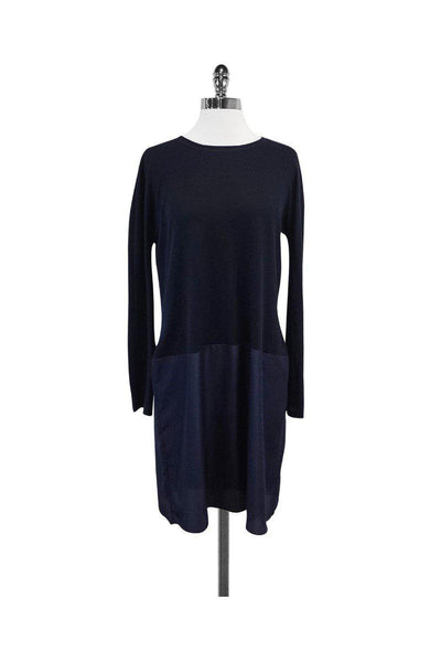 Current Boutique-Sportmax - Navy Wool Knit Dress Sz 14