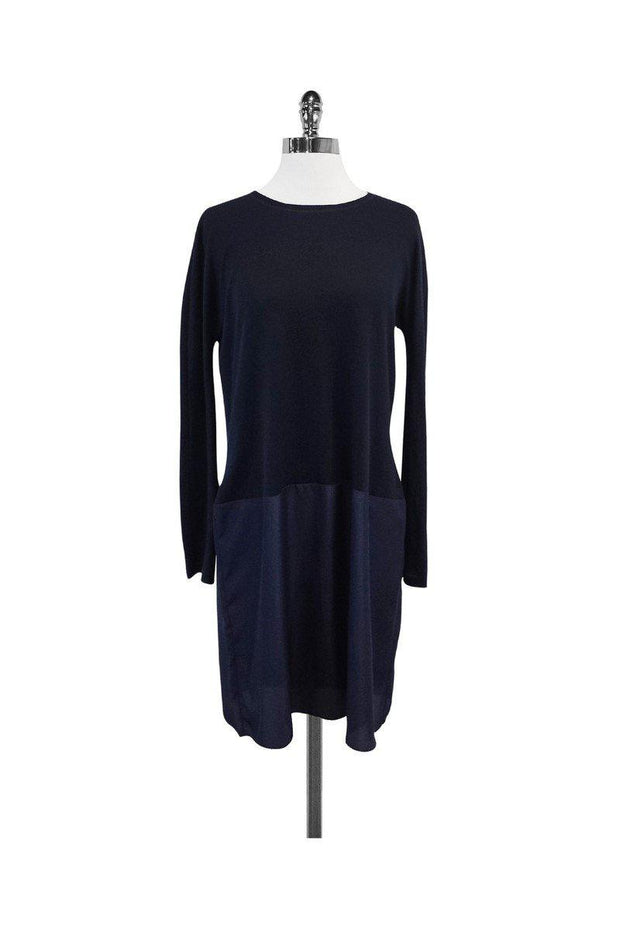 Current Boutique-Sportmax - Navy Wool Knit Dress Sz 14