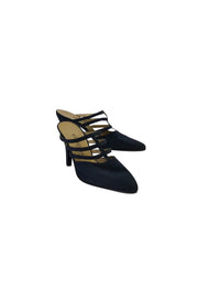 Current Boutique-St. John - Navy Caged Heels Sz 7.5