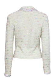 Current Boutique-St. John - Pastel Mint Green Knit Blazer w/ Multicolor Stitching Sz S