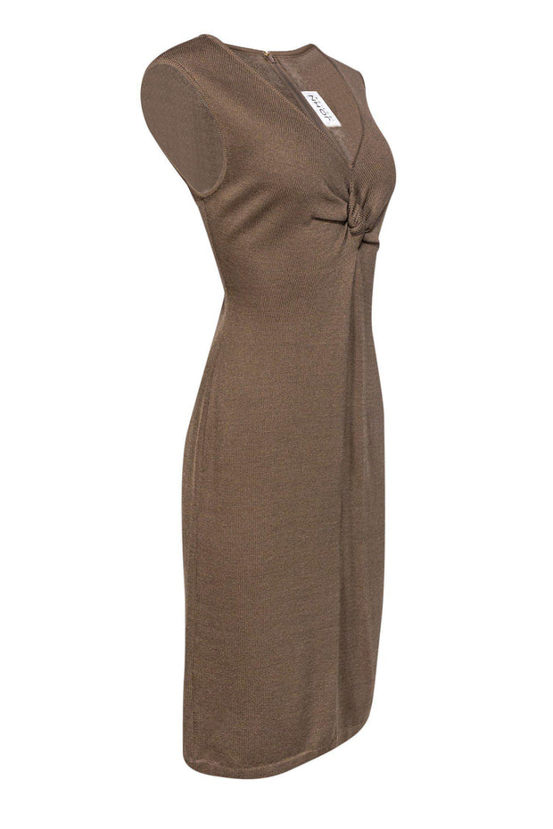 Current Boutique-St. John Collection - Olive Green Knit Dress Sz 8