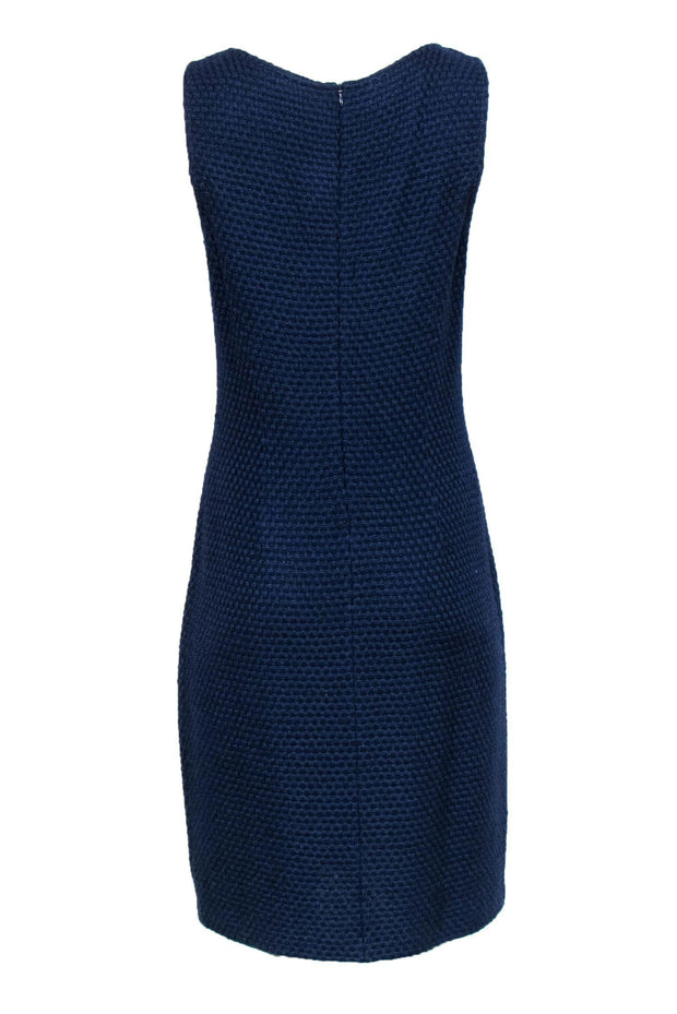 Current Boutique-St. John - Navy Woven Knit Shift Dress Sz 8