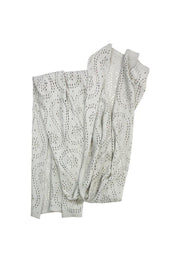Current Boutique-St. John - Grey Metallic Knit Scarf