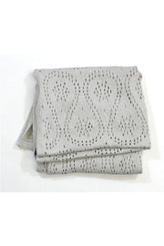 Current Boutique-St. John - Grey Metallic Knit Scarf