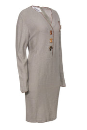 Current Boutique-Steve Fabrikant - Vintage Sage Green Long Sleeve Dress w/ Dress Buttons Sz 16