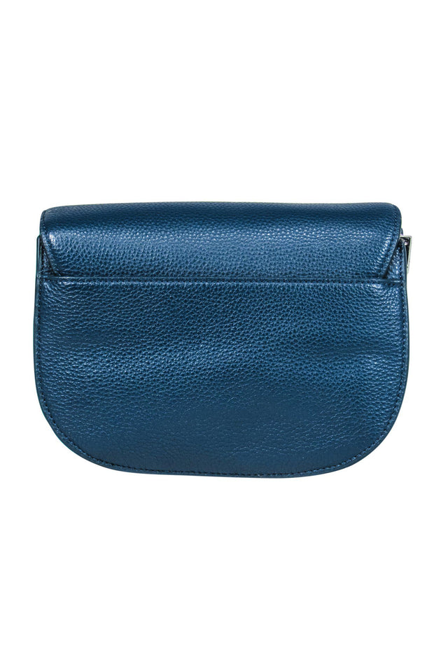 Current Boutique-Steven Alan - Pebbled Teal Leather Saddle Bag Crossbody