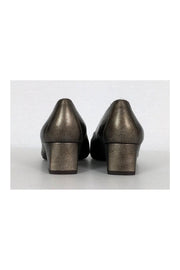 Current Boutique-Stuart Weitzman - Silver Square Toe Heels Sz 7.5