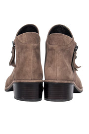Current Boutique-Stuart Weitzman - Dark Beige Suede Ankle Booties Sz 6.5