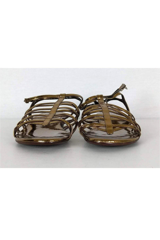 Current Boutique-Stuart Weitzman - Dark Gold Gladiator Sandals Sz 9.5