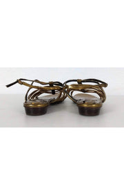 Current Boutique-Stuart Weitzman - Dark Gold Gladiator Sandals Sz 9.5