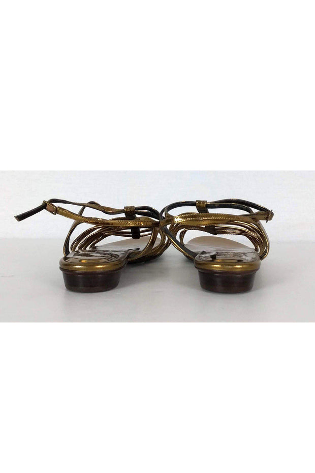 Current Boutique-Stuart Weitzman - Dark Gold Gladiator Sandals Sz 9.5