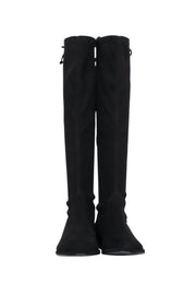 Current Boutique-Stuart Weitzman - Black Suede Midi Boots Sz 10
