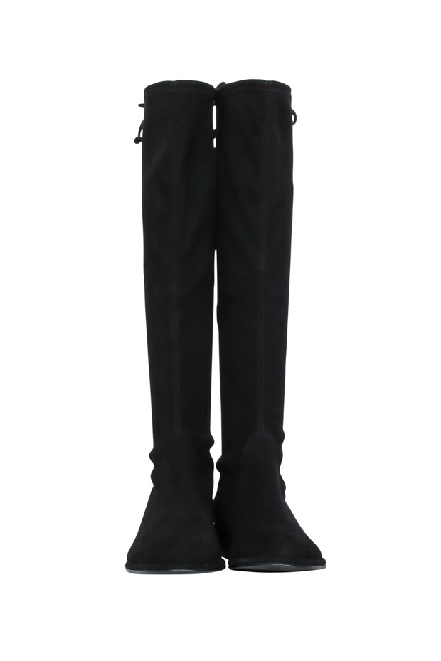 Current Boutique-Stuart Weitzman - Black Suede Midi Boots Sz 10