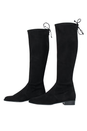 Current Boutique-Stuart Weitzman - Black Suede Midi Boots Sz 10