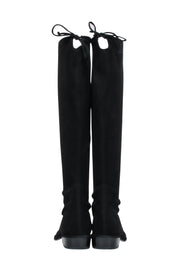Current Boutique-Stuart Weitzman - Black Suede Midi Boots Sz 10