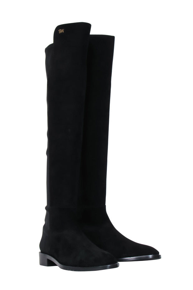 Current Boutique-Stuart Weitzman - Black Suede "5050" Tall Boot Sz 10.5
