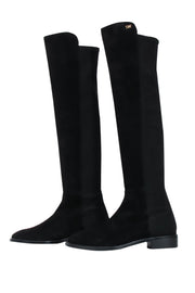 Current Boutique-Stuart Weitzman - Black Suede "5050" Tall Boot Sz 10.5