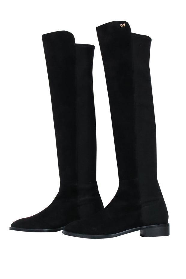 Current Boutique-Stuart Weitzman - Black Suede "5050" Tall Boot Sz 10.5