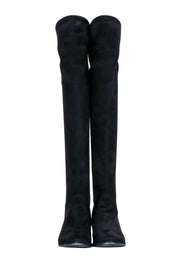 Current Boutique-Stuart Weitzman - Black Suede Over-the-Knee Boots Sz 8.5