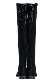 Current Boutique-Stuart Weitzman - Black Suede Over-the-Knee Boots Sz 8.5