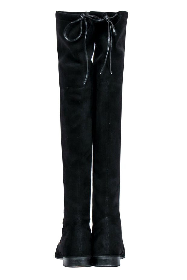 Current Boutique-Stuart Weitzman - Black Suede Over-the-Knee Boots Sz 8.5