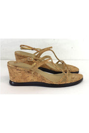 Current Boutique-Stuart Weitzman - Cork Sandal Wedges Sz 10