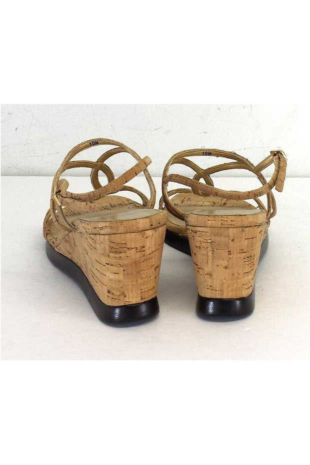 Current Boutique-Stuart Weitzman - Cork Sandal Wedges Sz 10