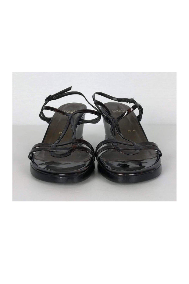 Current Boutique-Stuart Weitzman - Tortoise Patent Leather Wedges Sz 9.5