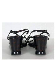 Current Boutique-Stuart Weitzman - Tortoise Patent Leather Wedges Sz 9.5