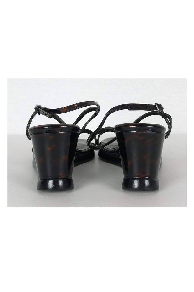 Current Boutique-Stuart Weitzman - Tortoise Patent Leather Wedges Sz 9.5
