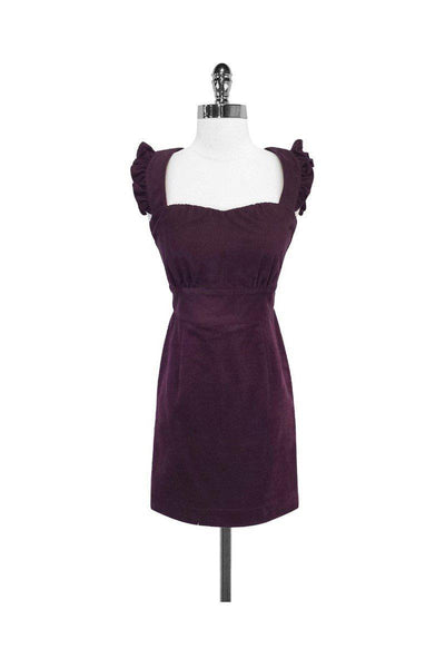 Current Boutique-Sunner - Maroon Cutout Back Corduroy Dress Sz XS