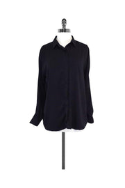 Current Boutique-Surface to Air - Black Cotton Button-Up Blouse Sz 6