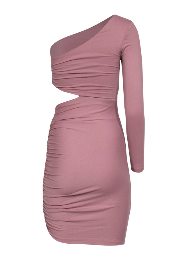 Current Boutique-Susana Monaco - Dusty Rose One-Shoulder Ruched Dress w/ Cutout Sz XS
