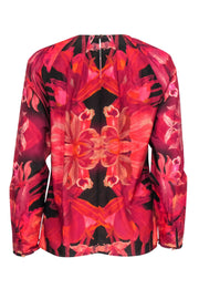 Current Boutique-Ted Baker - Purple & Pink Floral Printed Blouse Sz 6
