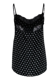 Current Boutique-The Kooples - Black & White Polka Dot Cami w/ Lace Trim Sz S